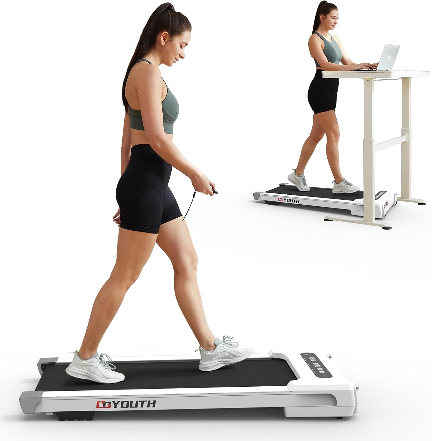 GOYOUTH 2 in 1 Under Desk Treadmill
