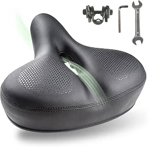 Comfortable Bike Seat for Men and Women,Comfort Bicycle Saddle Compatible with Stationary, Trekking,and City Bikes with Soft Foam Padded