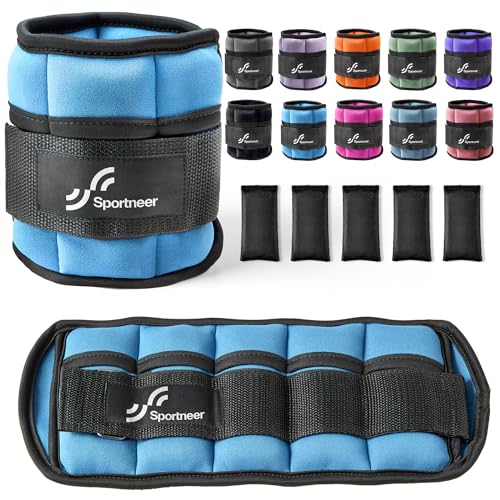 Sportneer Adjustable Ankle Weights 1 Pair 2 4 6 8 10 Lbs Leg Weight Straps for Women Men (ASIN B08B1K16LJ)