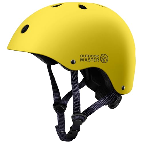 OutdoorMaster Youth & Kids Bike Helmet - Adjustable Multi-Sports Skateboard Helmet with Removable Liners for Balance Bike, Toddler Scooter, One Wheel Hoverboard