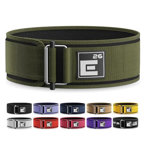Element 26 Self-Locking Weight Lifting Belt - Premium Weightlifting Belt for Serious Functional Fitness and Olympic Lifting Athletes - Lifting Support for Men and Women - Deadlift Training Belt