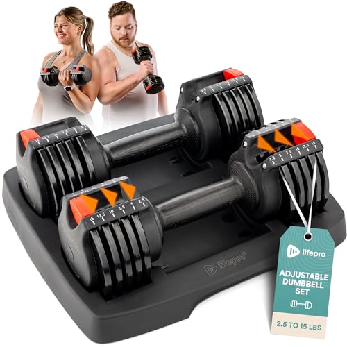 LifePro Adjustable Dumbbells Set