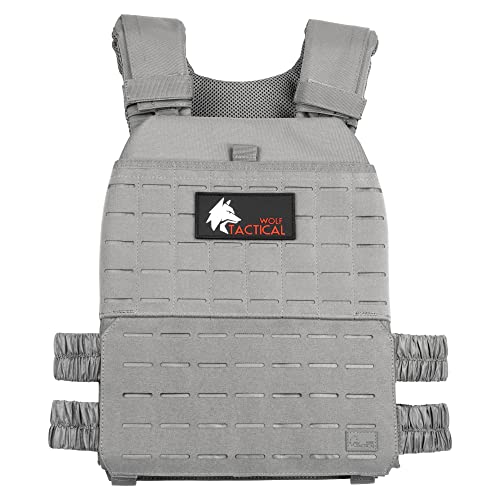 Wolf Tactical Adjustable Weighted Vest for Men & Women Holds Up to 42 lb for Strength, CrossFit, Running & Fitness