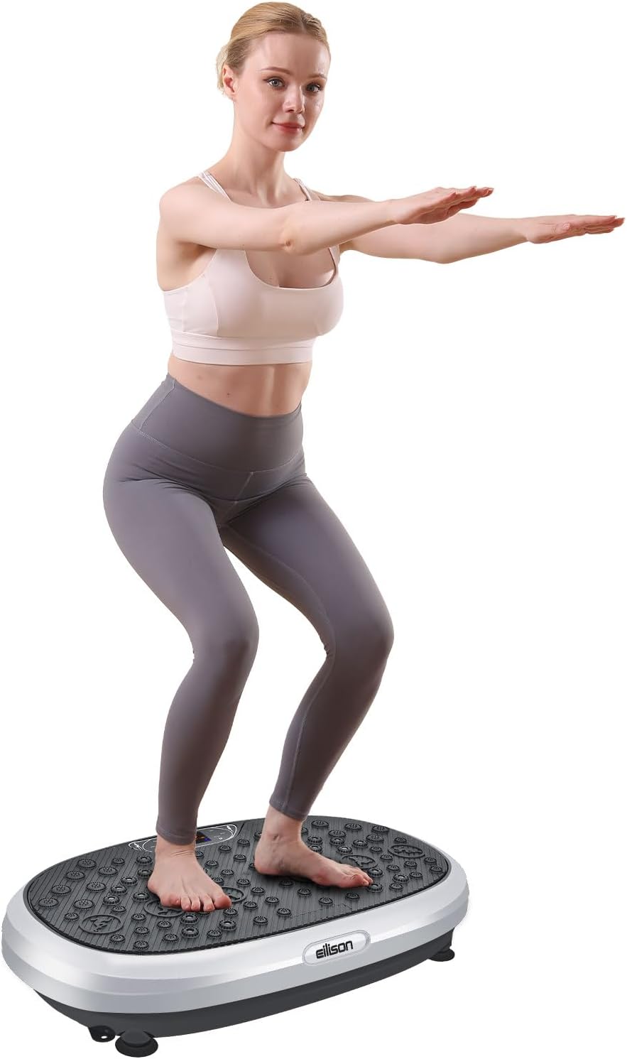 EILISON FitMaxx 3D XL Vibration Plate Exercise Machine - Whole Body Workout Vibration Platform w/Loop Bands - Lymphatic Drainage Machine for Weight Loss, Shaping, Wellness, Recovery