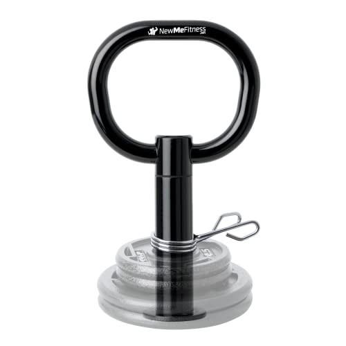 NewMe Fitness Adjustable Kettlebell Handle for Strength Training Kettlebells for Weight Plates - Home or Gym Workout- Ergonomic Design for a Comfortable, Non-Slip Grip