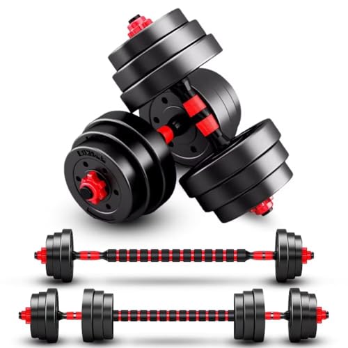 Adjustable-Dumbbells-Sets,Free Weights-Dumbbells Set of 2 Convertible To Barbell A Pair of Lightweight for Home Gym,Women and Men Equipment