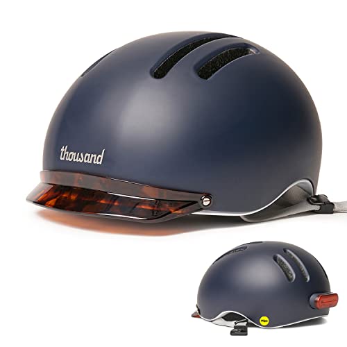 Thousand Chapter MIPS Adult Bike Helmet - LED Tail Light, Cycling & Bicycle Safety Certified, Lightweight & Low Profile, Men & Women, Lockable PopLock