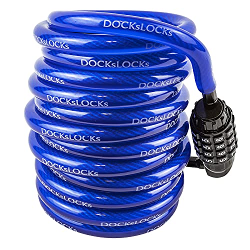 Weatherproof Coiled Security Cable Lock (20ft)