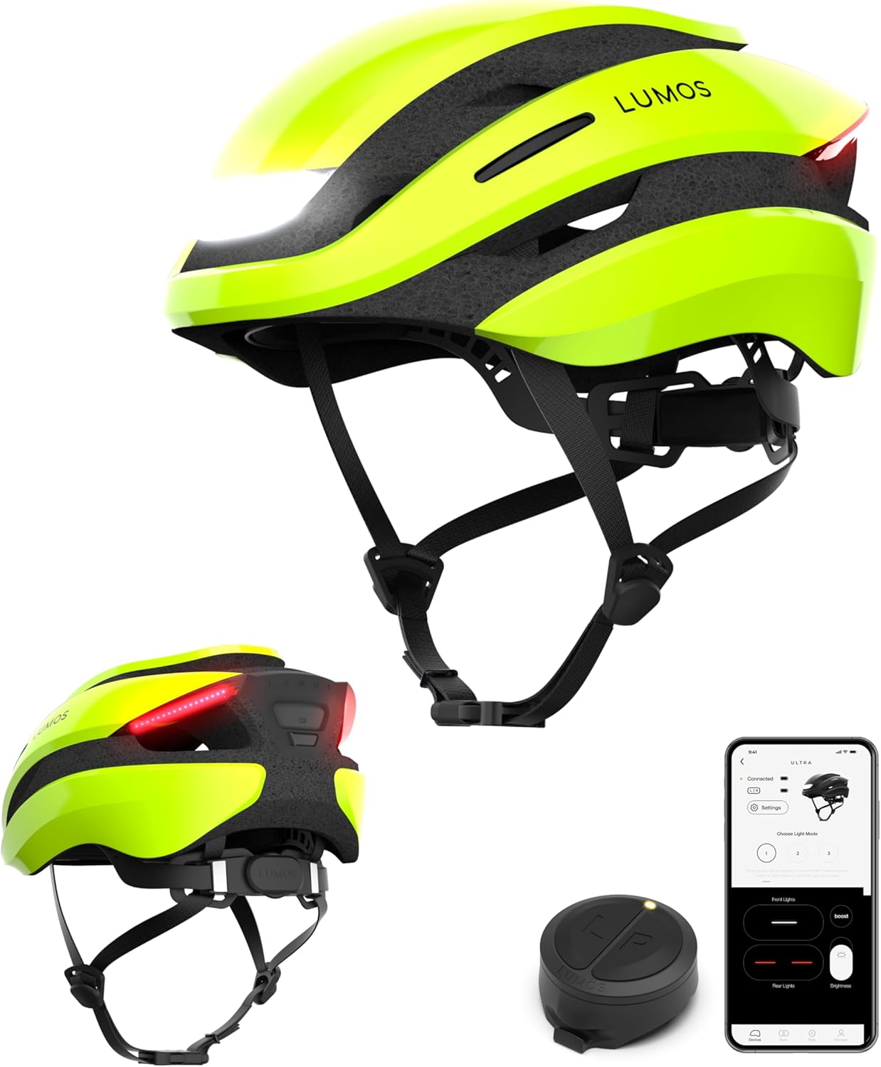 Lumos Ultra Smart Bike Helmet | Customizable Front and Back LED Lights with Turn Signals | Road Bicycle Helmets for Adults: Men, Women