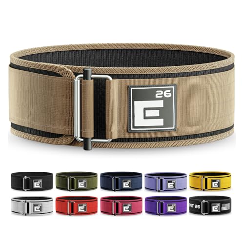 Element 26 Self-Locking Weight Lifting Belt - Premium Weightlifting Belt for Serious Functional Fitness and Olympic Lifting Athletes - Lifting Support for Men and Women - Deadlift Training Belt