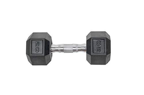Tru Grit Fitness Rubber Hex Dumbbells