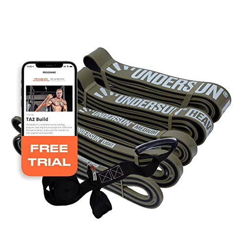 Undersun Resistance Bands for Working Out | Heavy Resistance Bands for Strength Training & Pull Up Assistance | Indoor/Outdoor, Gym, Home Exercise Bands Resistance