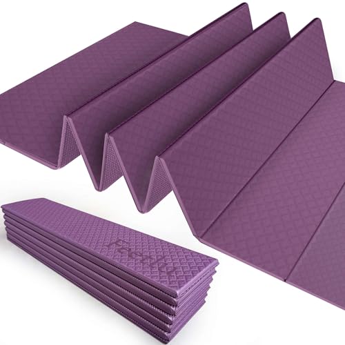 Foldable Yoga Exercise Mat Lightweight, Anti-Slip, and Easy to Store for Yoga, Pilates, Home Workouts, and Floor Exercises