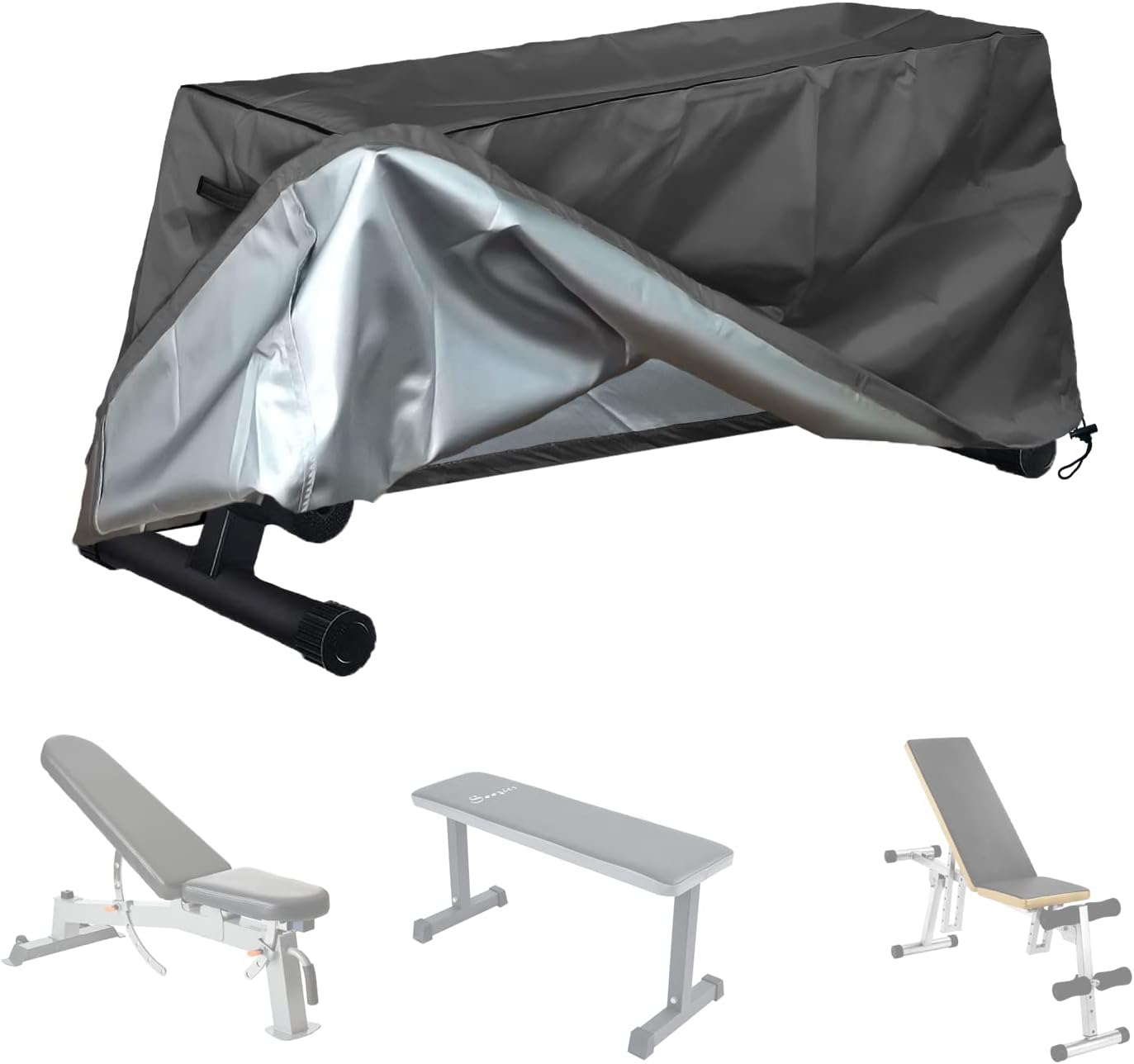 MBOOM Sit-up board cover, weight bench outdoor waterproof cover,suitable for sit-up board, weight bench, weight chair, fitness bench , Prevent pets from destroying leather pads
