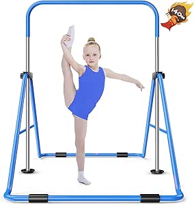 Safly Fun Expandable Kid Gymnastics Bars for Home Junior Training Bar Gymnastic Folding Horizontal Bars for Kids