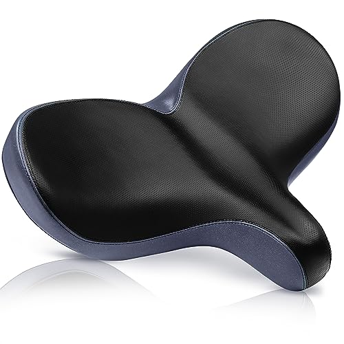 X WING New-Age Noseless Bike Seat Cushion for Men & Women - Extra Padding & Wide - Suitable for City, Electric, Stationary Bikes - Compatible with Peloton Bikes  Wide Winged Bike Seat with Cushion
