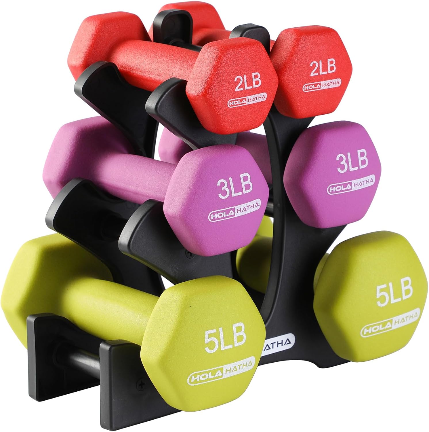HolaHatha Neoprene Dumbbell Set