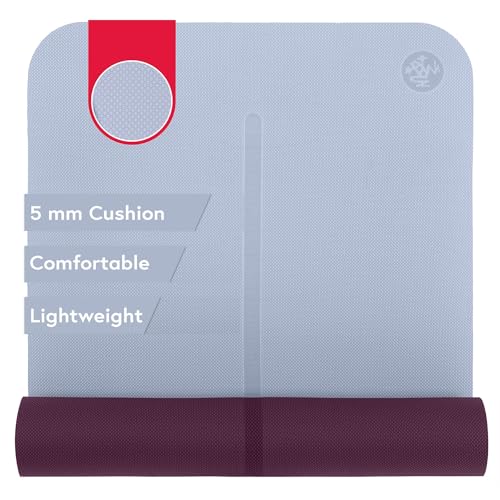 Manduka Begin Yoga Mat 68" - 5mm Cushioning | Comfortable, Lightweight & Reversible with Alignment Stripe | Budget-Friendly | 68 x 24 inches