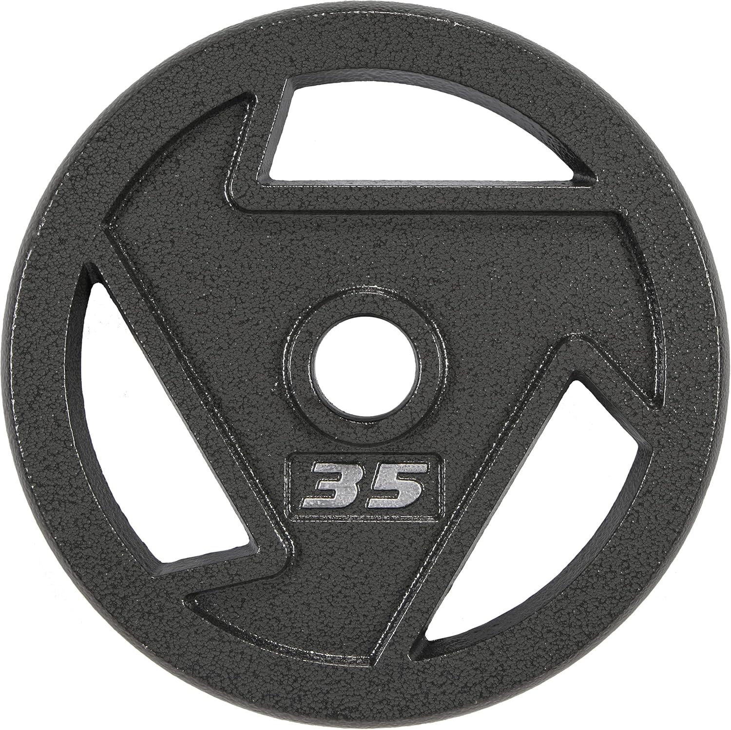 Signature Fitness Cast Iron Plate Weight Plate for Strength Training and Weightlifting, Olympic or Standard, Multiple Sizes