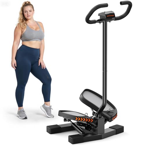 Sportsroyals Stair Stepper,Twist/Mini Stepper for Exercise at Home,Step Machine with Resistance Bands for Full Body Workout, 350lbs+ Capacity