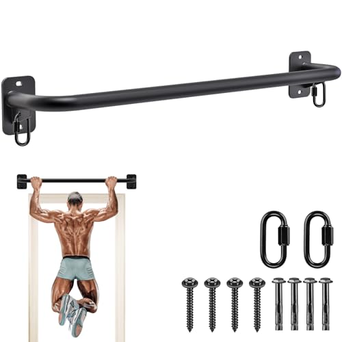 SELEWARE Heavy Duty Welded Pull Up Bar, Versatile Doorway Wall Mount, Joist Mounted, and Ceiling Mounted Chin Up Bars, Thick Metal Sturdy Construction for Full Body Workouts Support 500 lbs