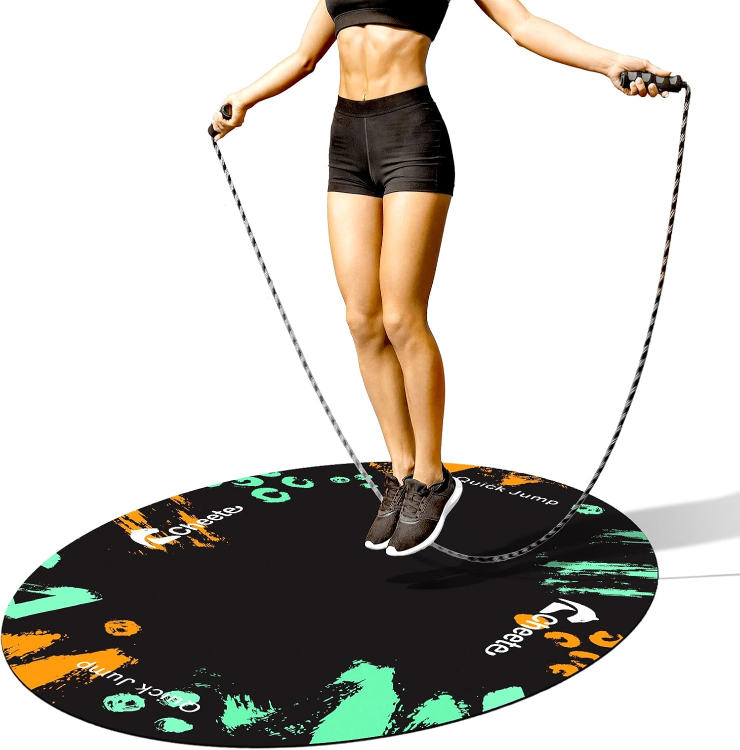 Cheete Jump Rope Mat Large Rubber Exercise Mat