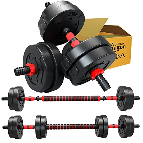 AJUMKER 44lbs Dumbbells/Barbell Set