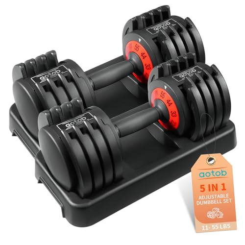 AOTOB 25/55 LBS Adjustable Dumbbell