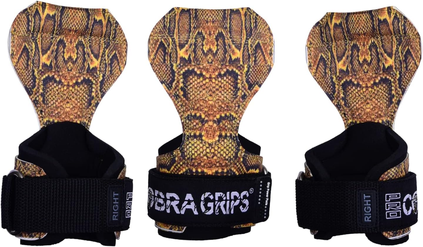 Cobra Grips PRO Weight Lifting Gloves Heavy Duty Straps Alternative Power Lifting Hooks for Deadlifts Adjustable Neoprene Padded Wrist Support Bodybuilding