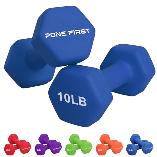 PONE FIRST Neoprene Dumbbells 10lb