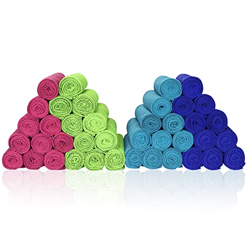 Cooling Towels 40 Pack 40"x 12", 160gsm Bulk Cool Towels, Soft Breathable, Super Absorbent, Quick Cold Towel, for Bowling, Yoga, Travel, Camping, Golf, Football, Hiking, Outdoor Work