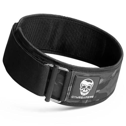Gymreapers Quick Locking Weight Lifting Belt for Men Gym Belt for Powerlifting Deadlift Belt with 4 Inch Neoprene Metal Buckle Back Support Weightlifting Belt Women