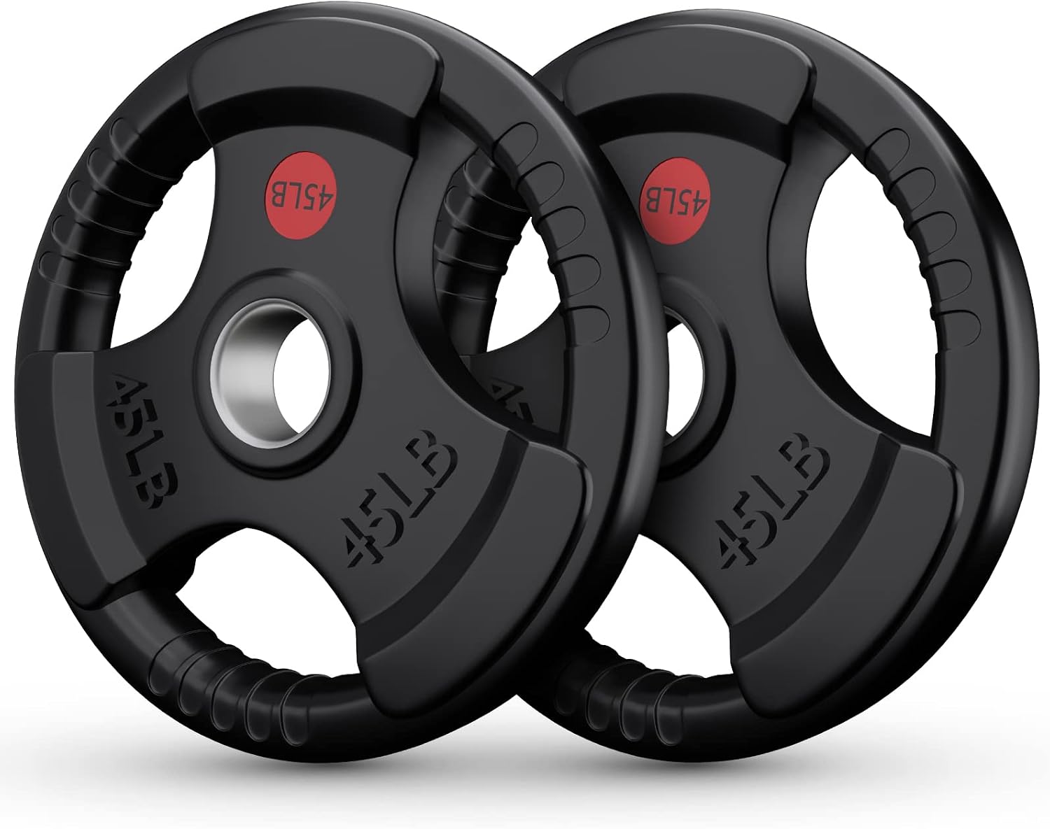 GIKPAL 45lb Rubber Grip Plates