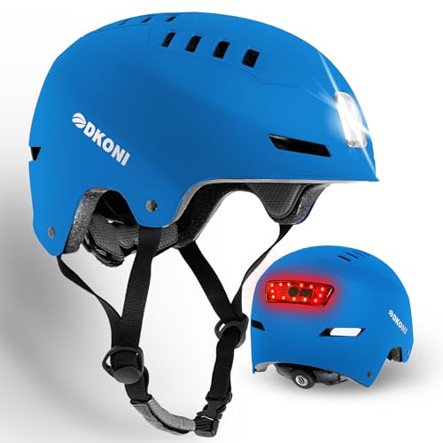 Bike Helmet with LED Lights Bicycle Helmets Commuter Cycling Helmet USB Rechargeable Front & Back LED Light Helmet for Adult Men Women