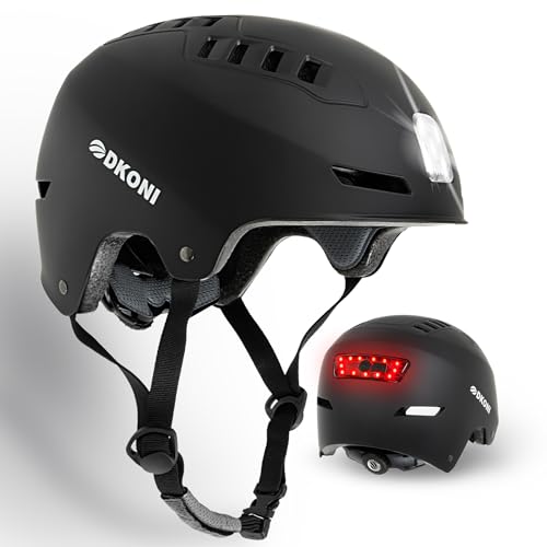Bike Helmet with LED Lights Bicycle Helmets Commuter Cycling Helmet USB Rechargeable Front & Back LED Light Helmet for Adult Men Women