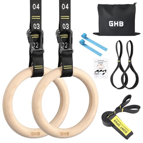 GHB 1.25" Wooden Gymnastic Rings