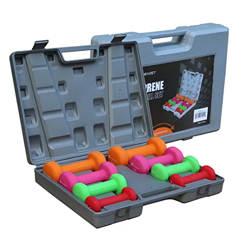 GYMENIST Dumbbell Set With Hard Plastic Case