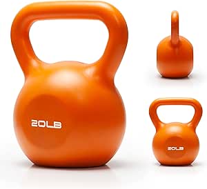 Kettlebell Set, TopMade 5lb-40lb Vinyl Coated Cast Iron Adjustable Kettlebell Weights Set Exercise Fitness Kettle Ball Dumbbell Grip Weight Kettlebells for Men Women Home Gym Workout Strength Training