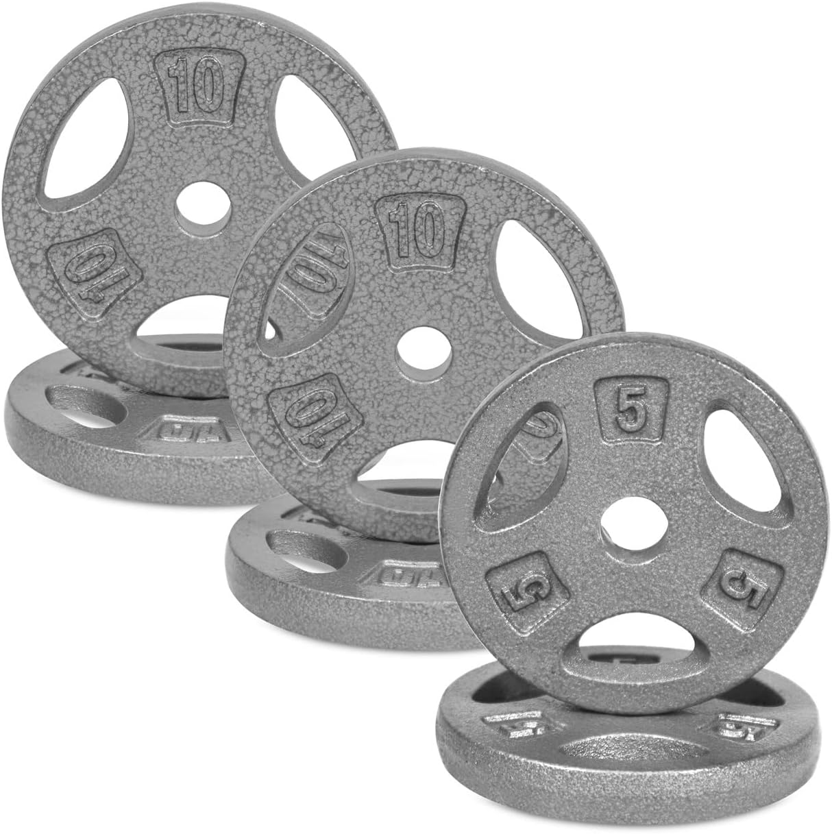 WF Athletic Supply Cast Iron 1-Inch Standard Grip Plate for Strength Training, Muscle Toning, Weight Loss & Crossfit - Multiple Choices Available