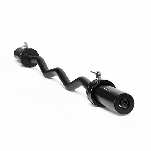 CAP Barbell 47-Inch Olympic EZ Curl Bar (Black)