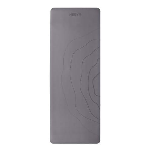 4mm Cushioned Exercise Mat for Yoga & Pilates - Anti Slip, Polyurethane with Suede Top & Carrying Strap