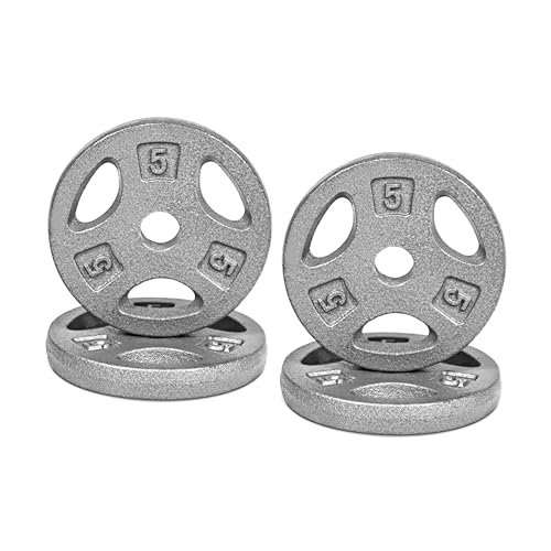 CAP Barbell Standard 1-Inch Grip Weight Plates (5 lb pack)