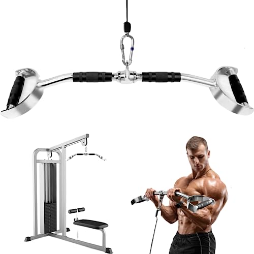 Yes4All Neutral Paddle Grip LAT Pull Down Bar, Range of Motion Spreader Handle Cable Attachments