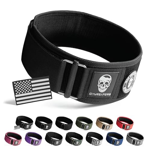 Gymreapers Quick Locking Weight Lifting Belt for Men Gym Belt for Powerlifting Deadlift Belt with 4 Inch Neoprene Metal Buckle Back Support Weightlifting Belt Women