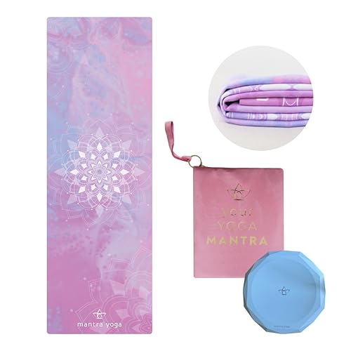 Mantra Yoga Travel PRO 1.5mm - Foldable Fitness & Exercise Mat with Bag | Lightweight, Compact & Eco-Friendly | Non-Slip & Washable | For All Types of Yoga | 72" L x 24" W | 2.6 lbs