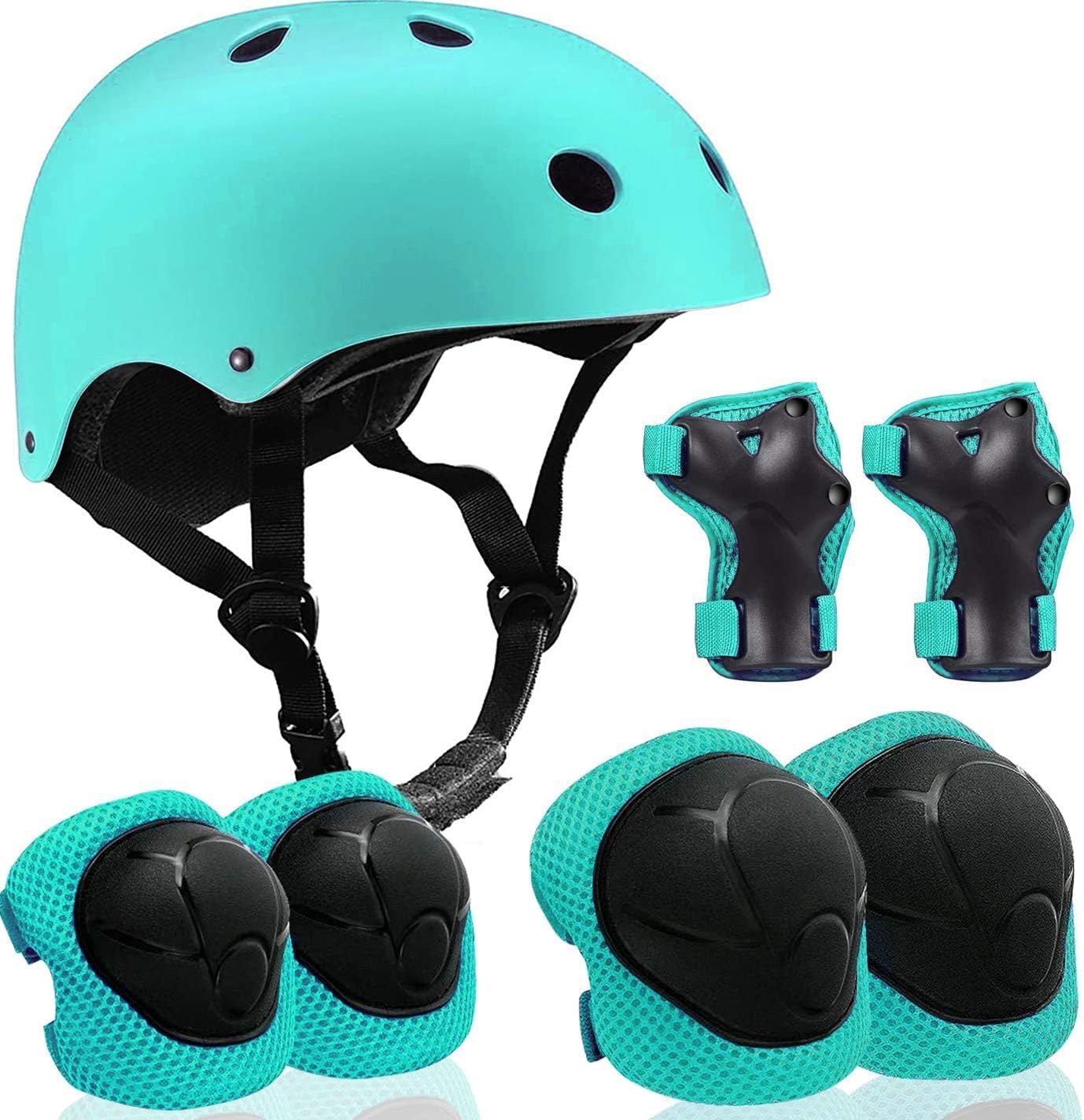 Adjustable Helmet for Ages 5-16 Kids Toddler Boys Girls Youth, Protective Gear with Elbow Knee Wrist Pads for Multi-Sports Skateboarding Bike Riding Scooter Inline skatings Longboard Roller Skate