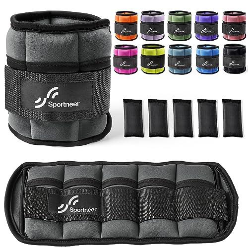Sportneer Adjustable Ankle Weights (Comfort Fit)