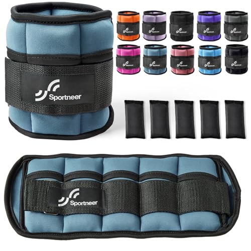 Sportneer Adjustable Ankle Weights 1 Pair 2 4 6 8 10 Lbs Leg Weight Straps for Women Men (ASIN B0BRQD81XC)