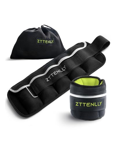 Adjustable Ankle Weights 1-5/10/15/20LBS Pair with Carry Bag - Breathable Fabrics, Reflective Trim - Strength Training Leg Wrist Arm Ankle Walking Weights Sets for Women Men Kids