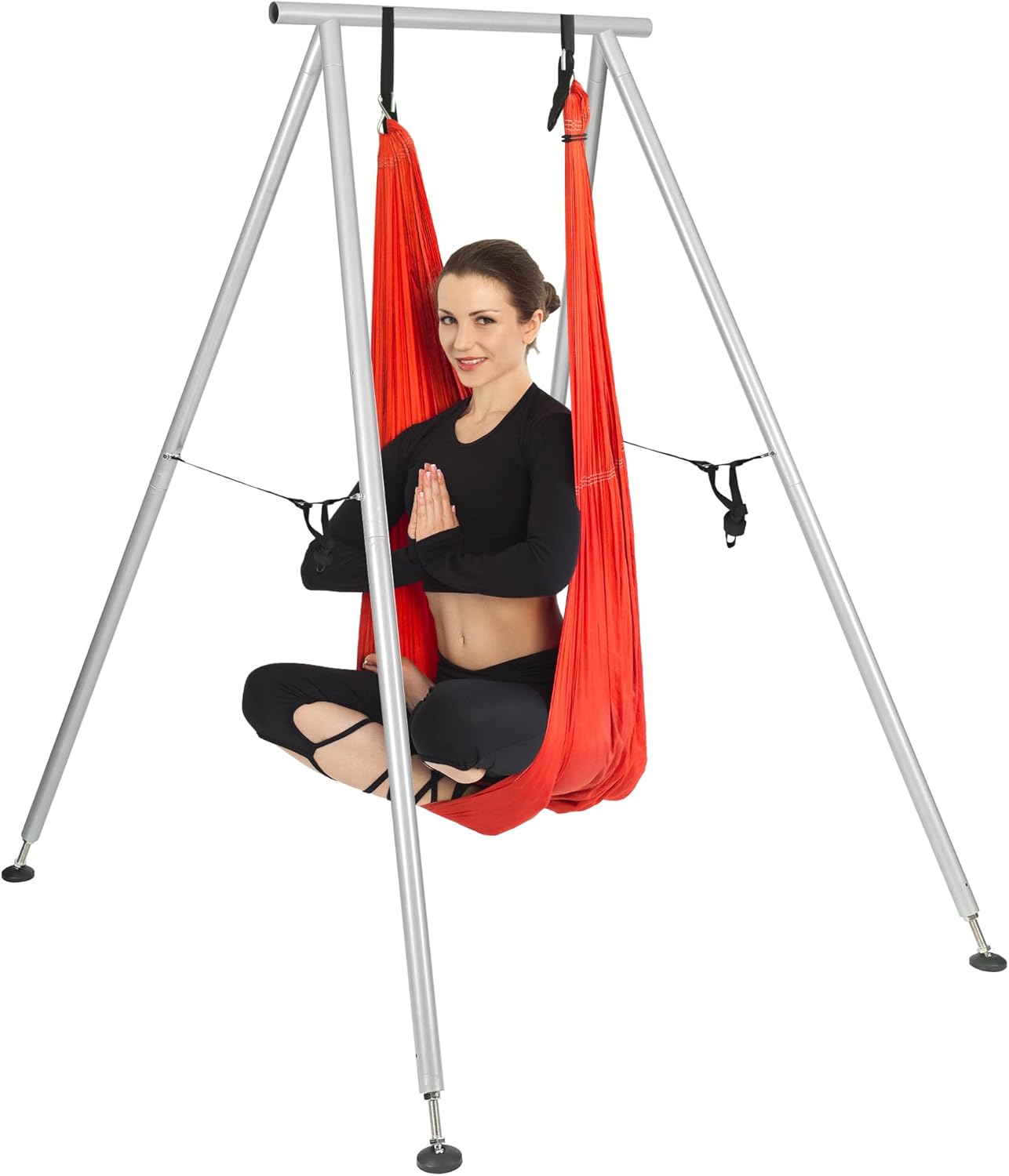HECASA 8.1 FT Aerial Yoga Stand 550lbs Max Capacity for Indoor and Outdoor Fitness Bodybuilding Height Adjustable for Yoga Frame